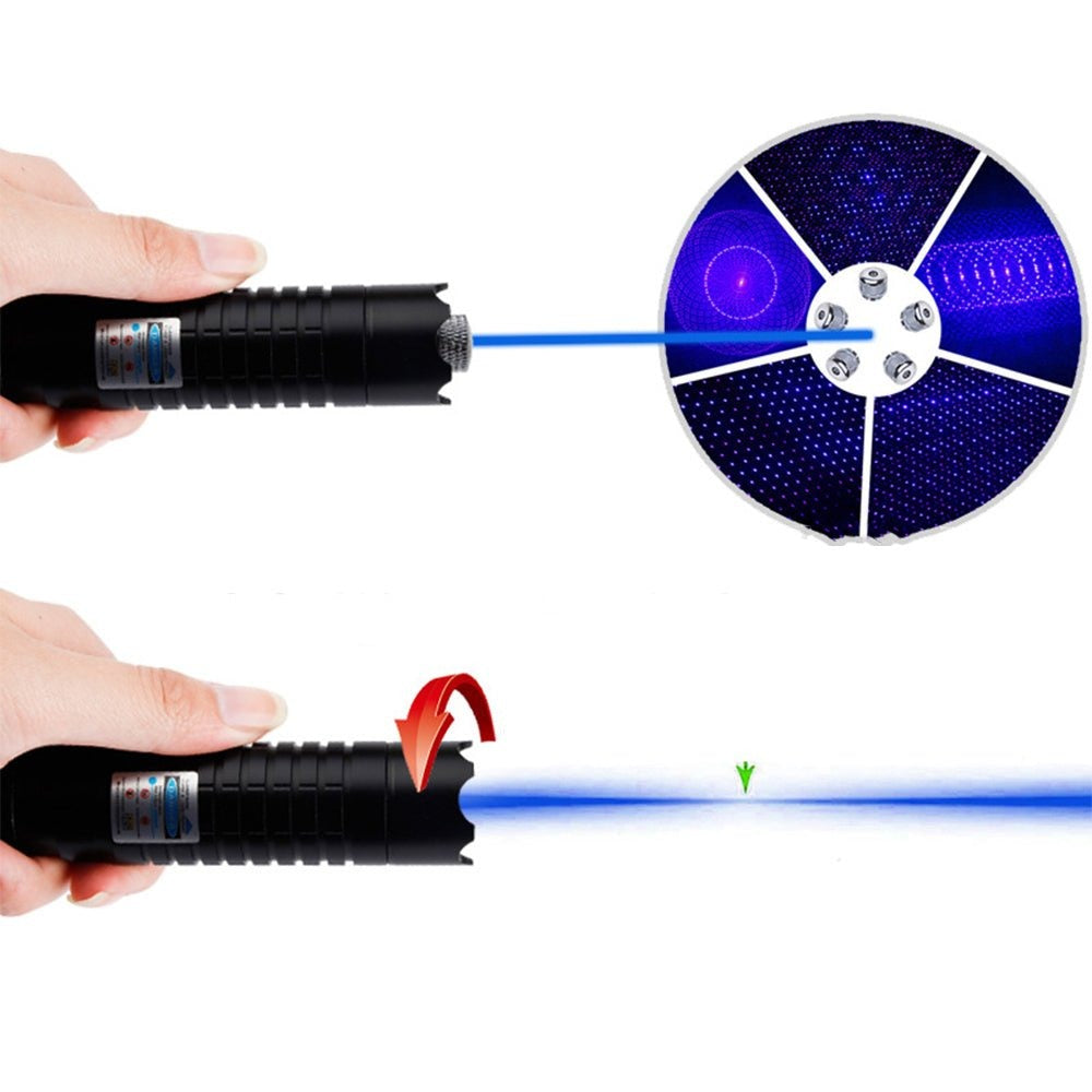 Senter Laser Sinar Biru NovaBeam 450nm Julat 5000m Rangka Aluminium Penyalaan Terma