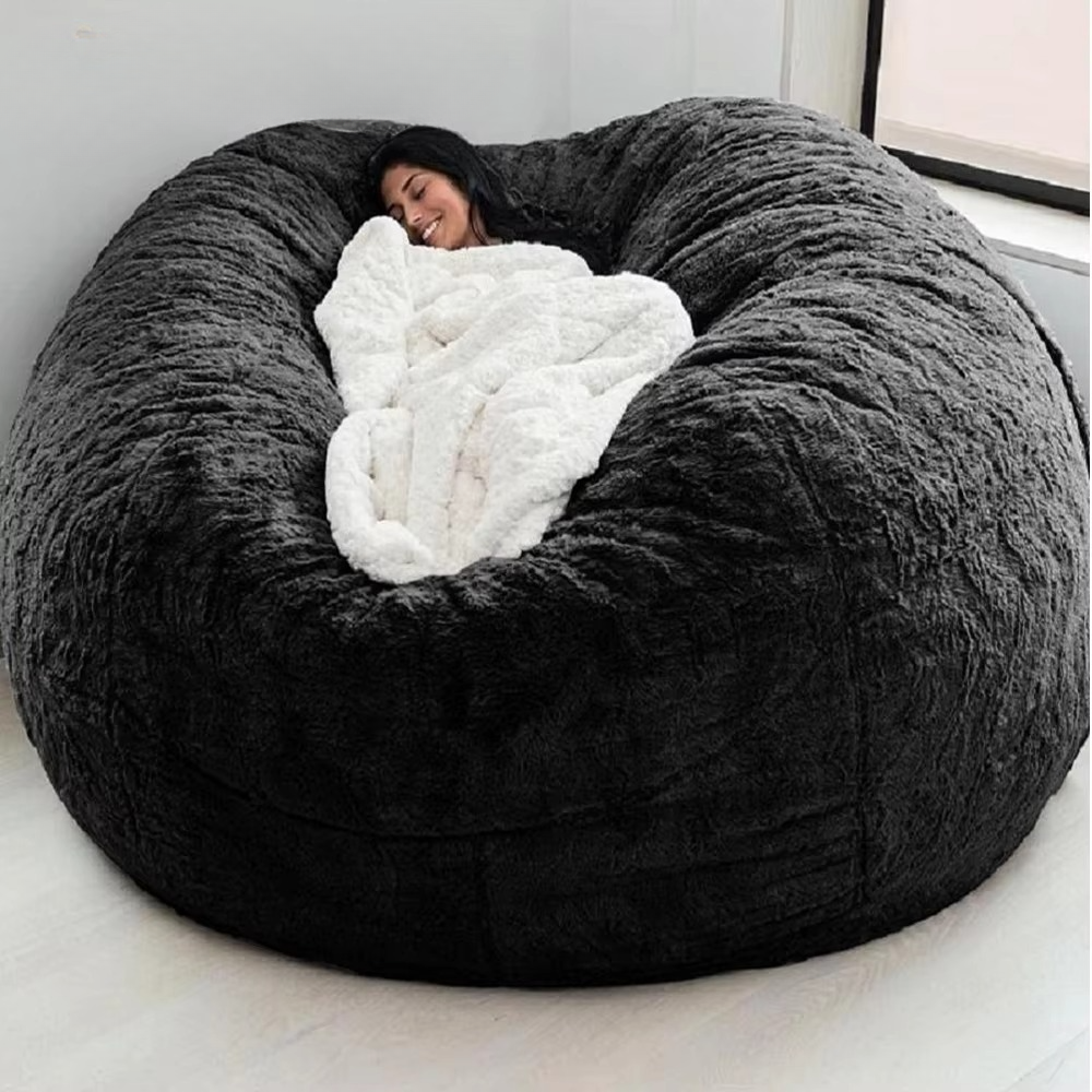 Housse géante CozyNest 5ft en fausse fourrure duveteuse - Housse ultra douce pour canapé lounge