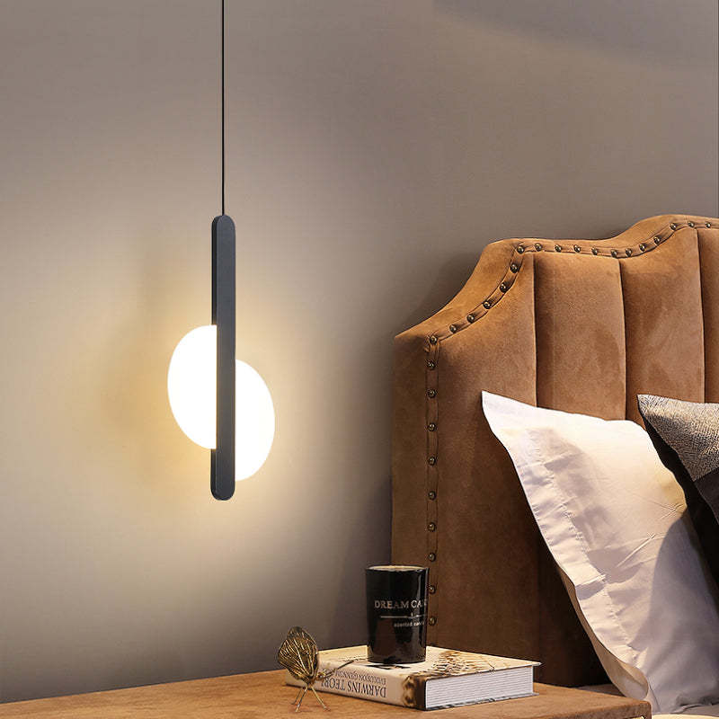 Doria Modern LED Pendant Light Black/White Metal Living Room - Lamp Outdoor