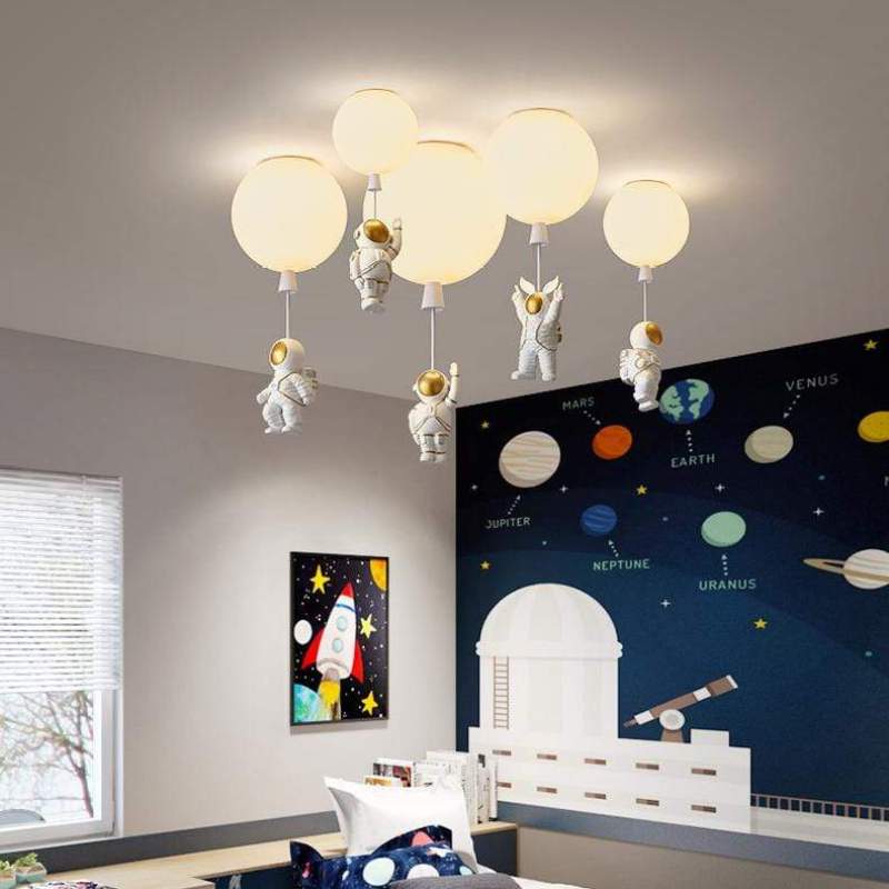 Aria Astronauten-Ballon-Deckenleuchte zur Aufputzmontage - warmes LED-Licht, 20/25/30/35 cm