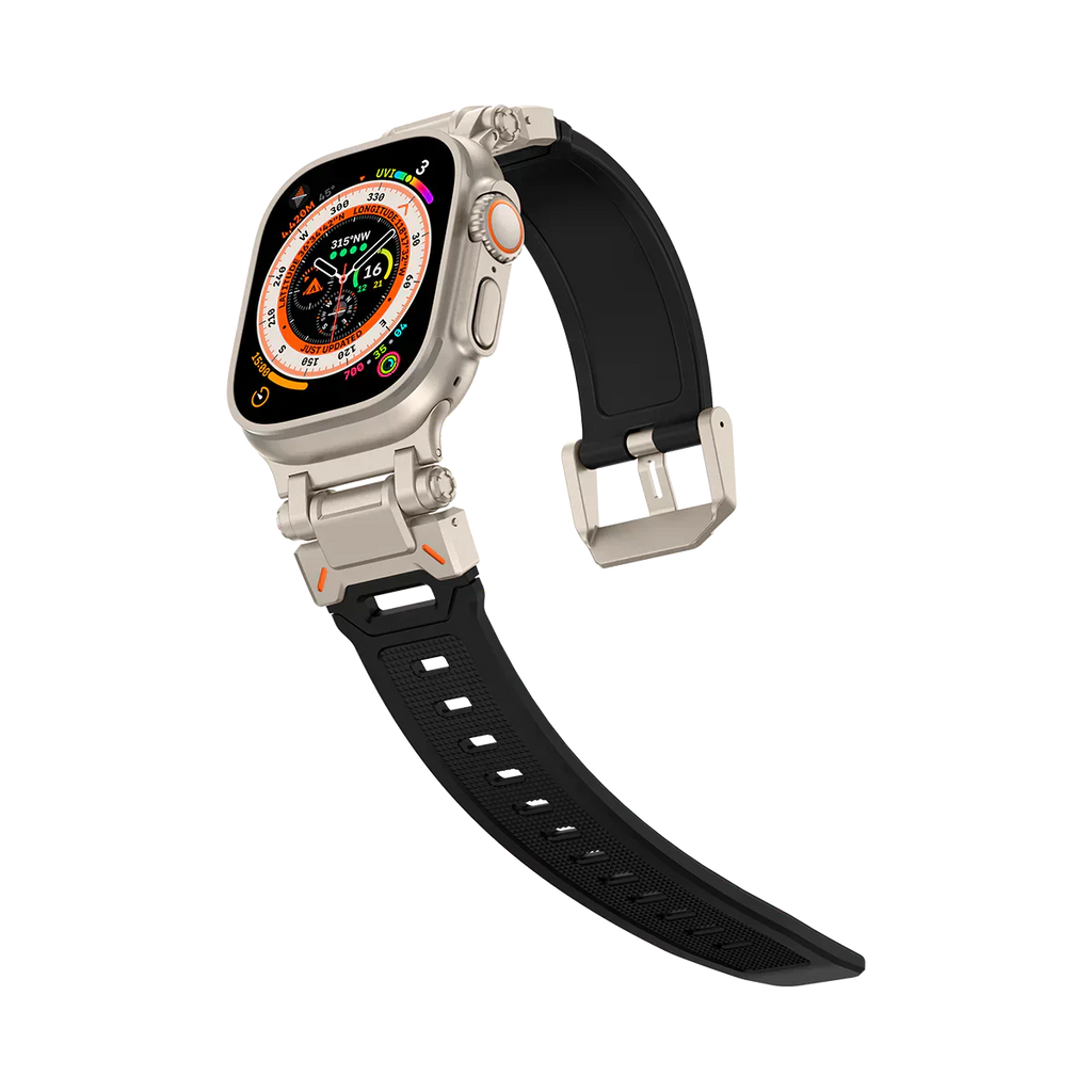 Új titán fém fej szilikon szíj Apple Watch-hoz