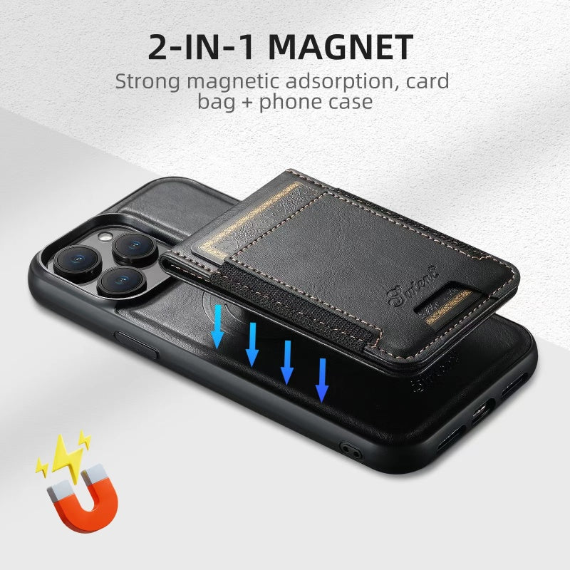 适用于iPhone的AeroCard卡夹保护套，支持无线充电，兼容MagFlow