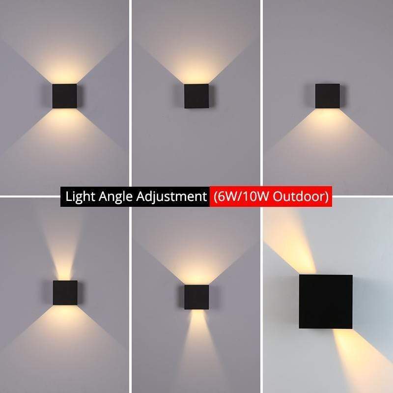 Nexu Ayarlanabilir LED Dış Mekân Duvar Lambası — Modern Kare Tasarım
