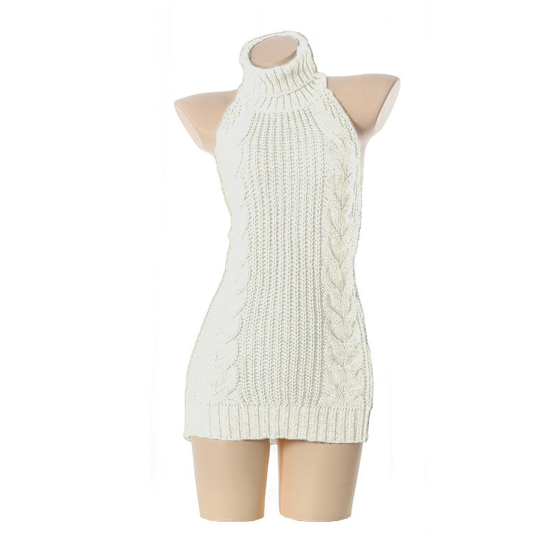 Sweter Virgin Killer bez pleców i z odkrytymi ramionami