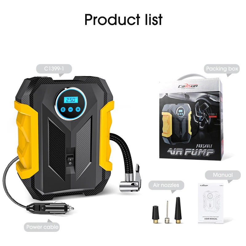 Gonfiatore portatile per pneumatici auto e compressore d'aria compatto per automobili