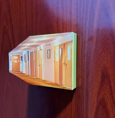 Aurora 3D noční světlo s viděním bez brýlí Dřevěná nástěnná lampa pro výzdobu obývacího pokoje