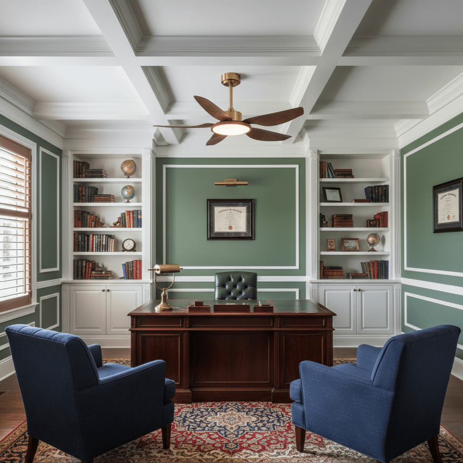 Sirocco Breeze Ceiling Fan and Center Light