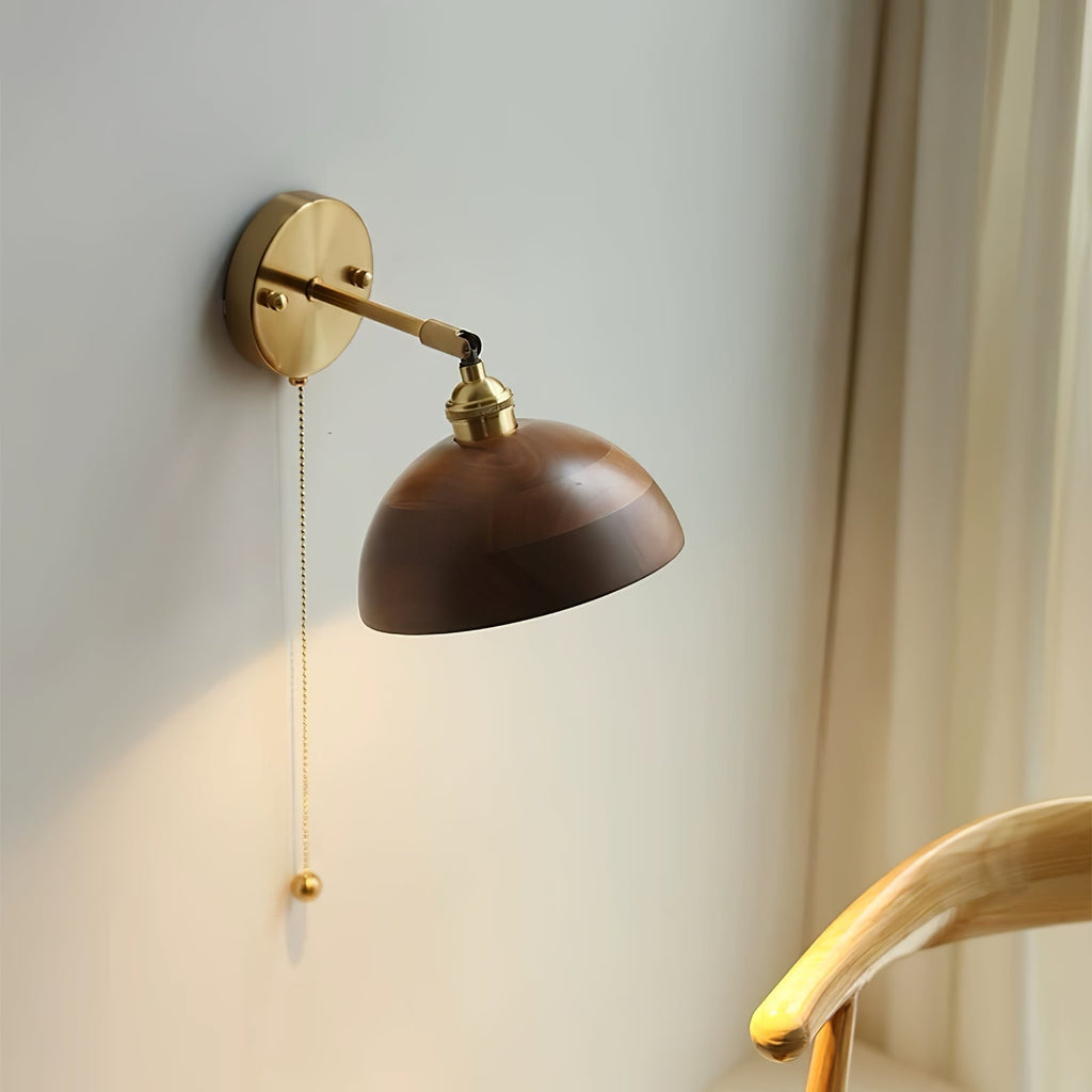 Vintage Wooden Wall Sconce — Artisan Crafted Design
