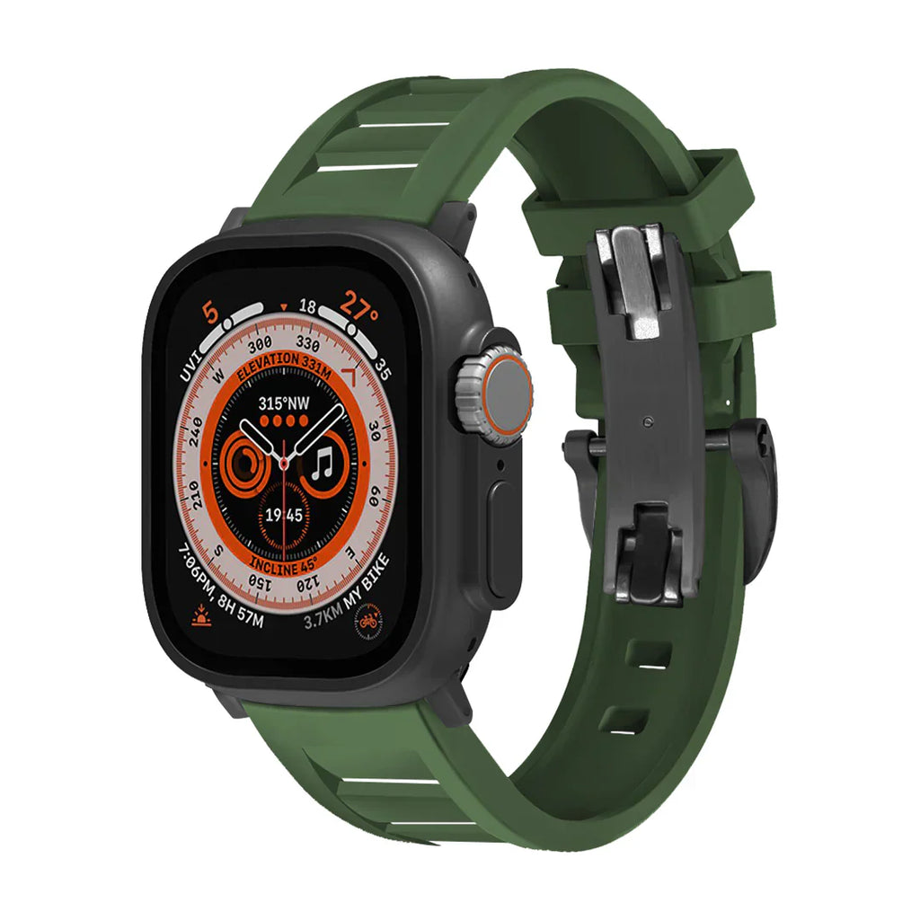 Correa con hebilla de mariposa FKM para Apple Watch