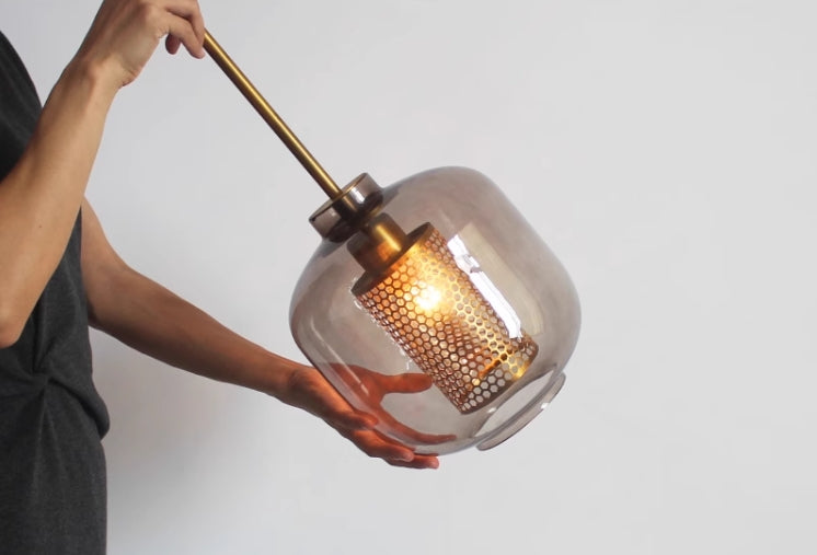 LumiSavane - Lampe suspendue en verre élégante