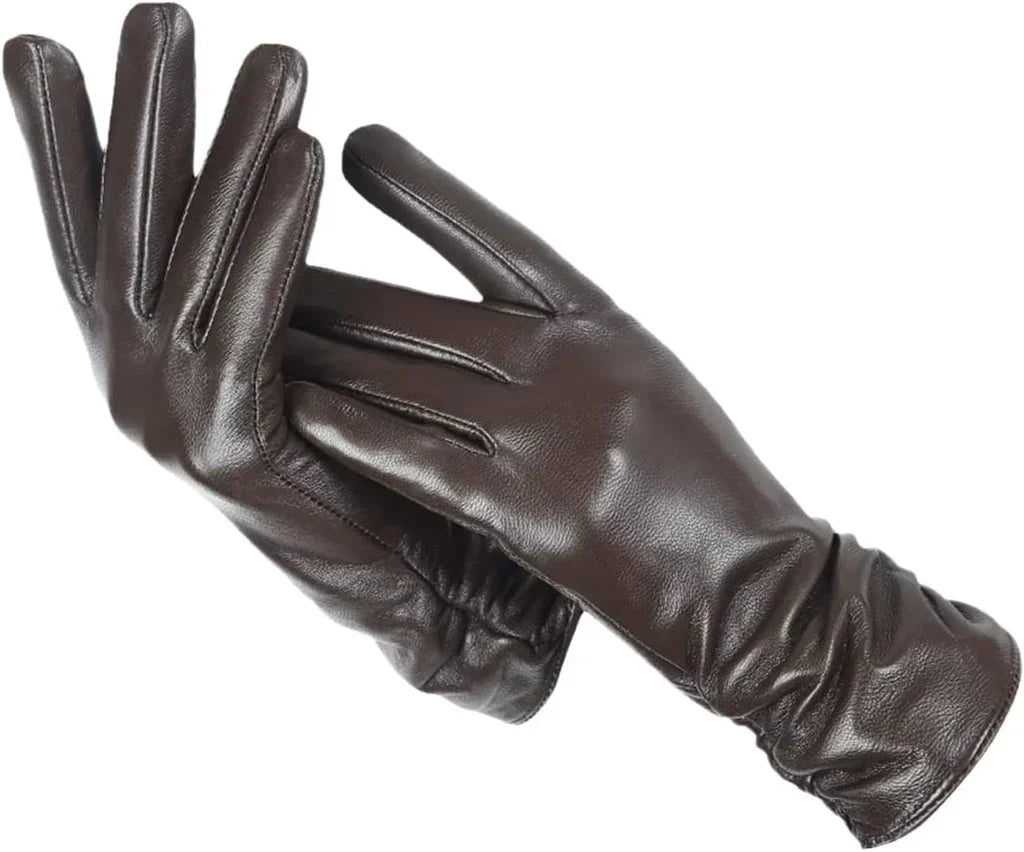 Women's Leather Winter Gloves - LuxLeather | Orntli