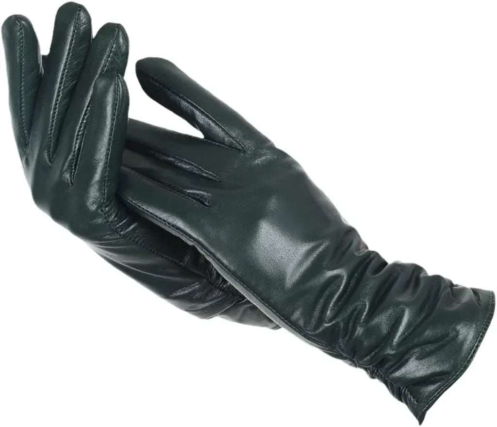 Women's Leather Winter Gloves - LuxLeather | Orntli