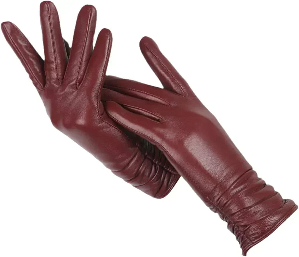 Women's Leather Winter Gloves - LuxLeather | Orntli