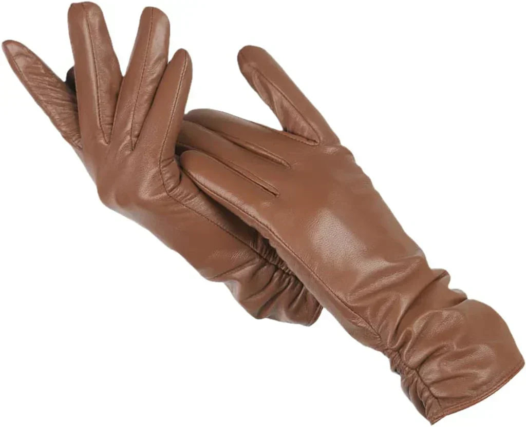 Women's Leather Winter Gloves - LuxLeather | Orntli