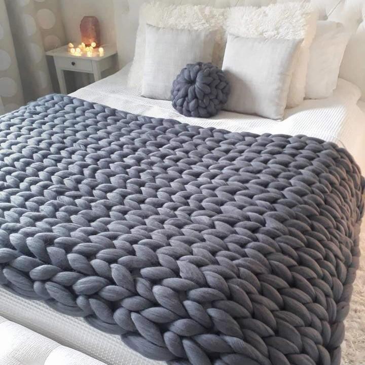 Coperta Morbida Intrecciata NestHaven per il Comfort Domestico e Coccole