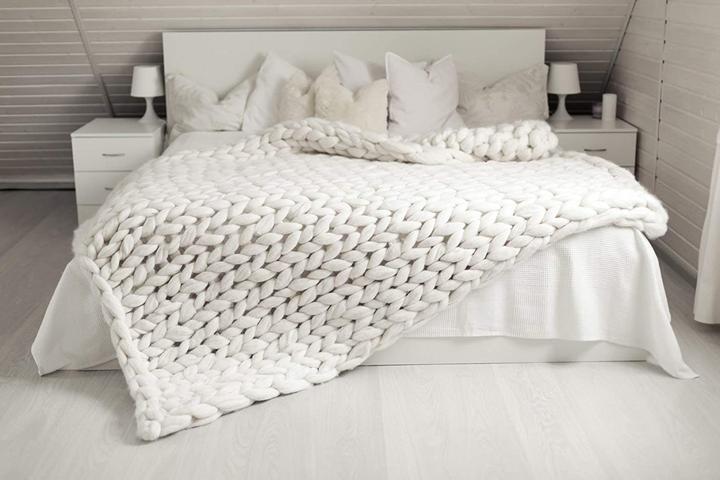 Coperta Morbida Intrecciata NestHaven per il Comfort Domestico e Coccole