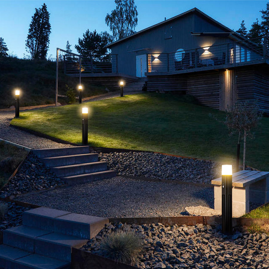 Seaan Solar Torchiere Floor Lamp — Motion Sensor, Adjustable Color Temperature