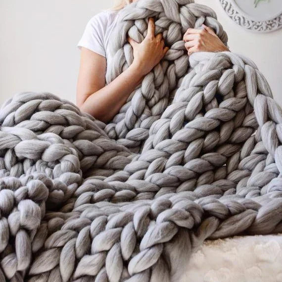 Coperta Morbida Intrecciata NestHaven per il Comfort Domestico e Coccole