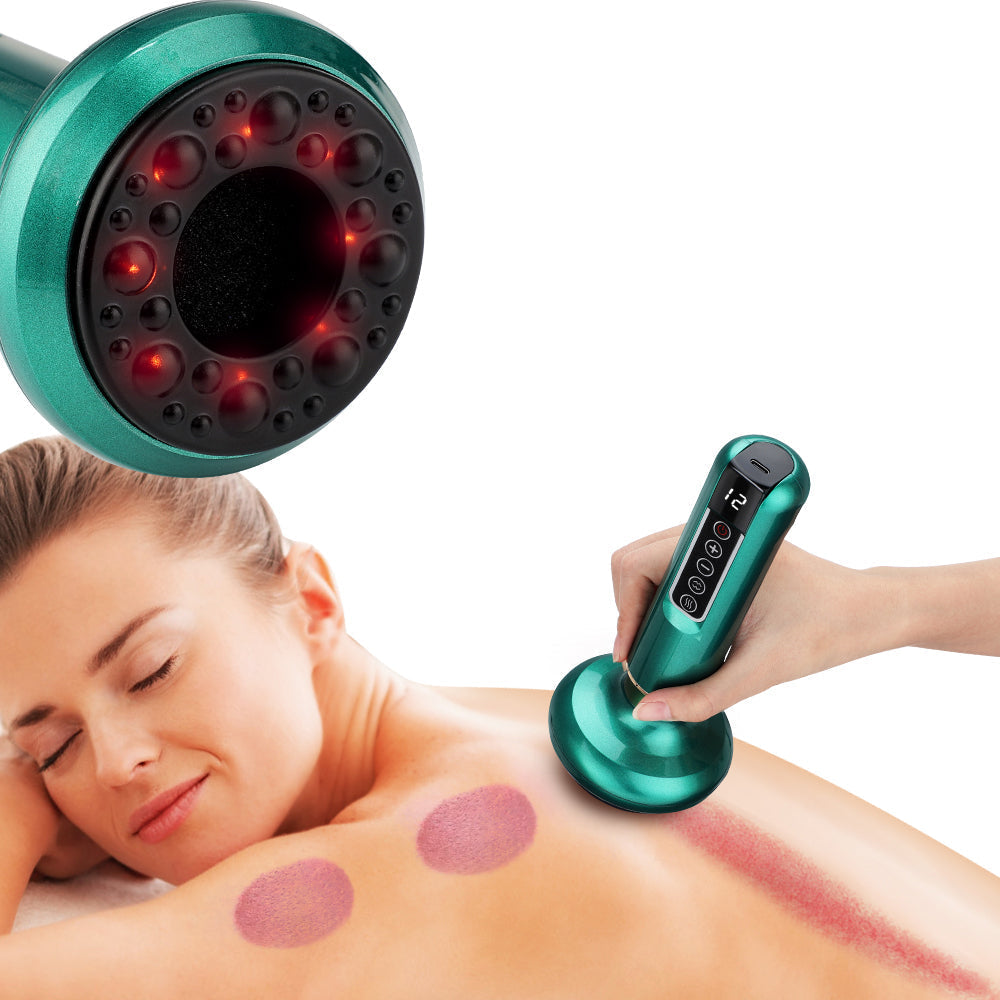 Massajador de Ventosas com Sucção a Vácuo AzureVibe Gua Sha Infravermelhos Anticelulite Redutor