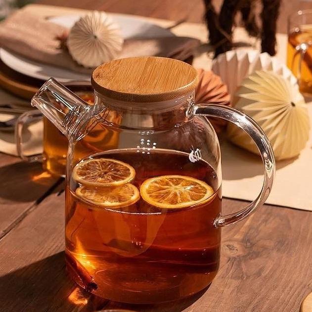 Nova Üveg Teáskanna 54 Fl Oz Magas Hőmérséklet- és Ütésálló
