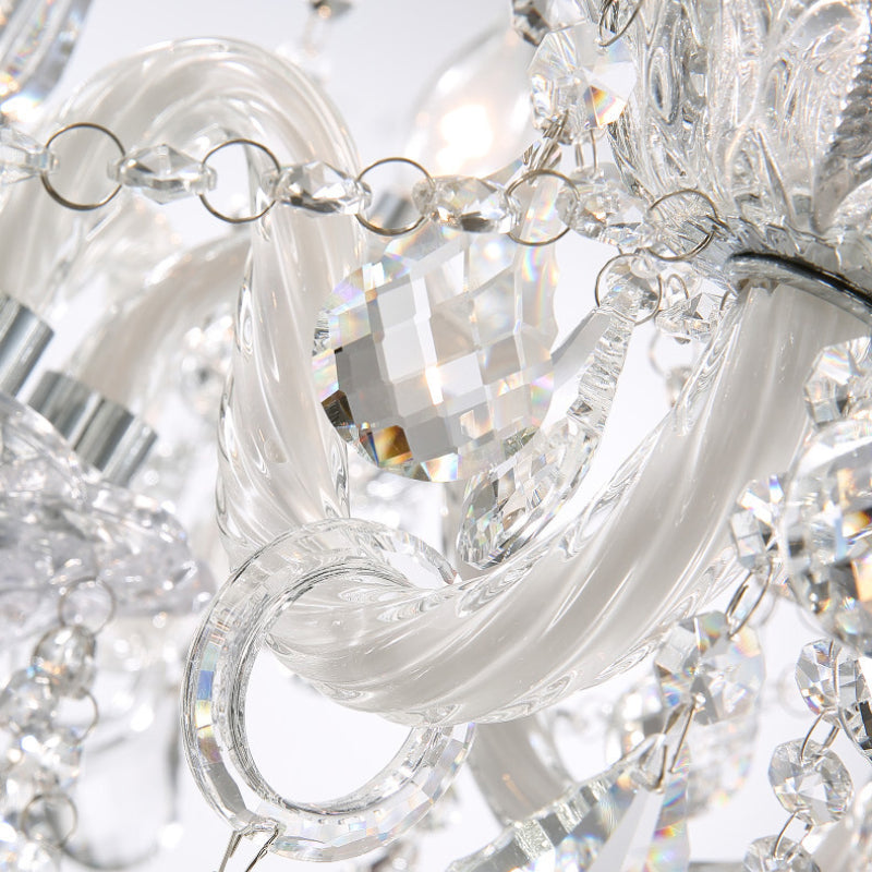 Silva French Crystal Chandelier — Indoor Fixture, Fits 10-15㎡ Rooms, Hardwired