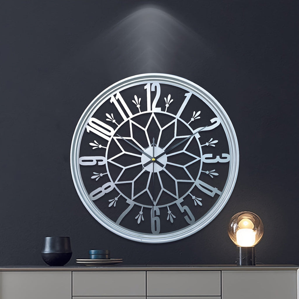 Sessiz Vintage Endüstriyel Metal Duvar Saati