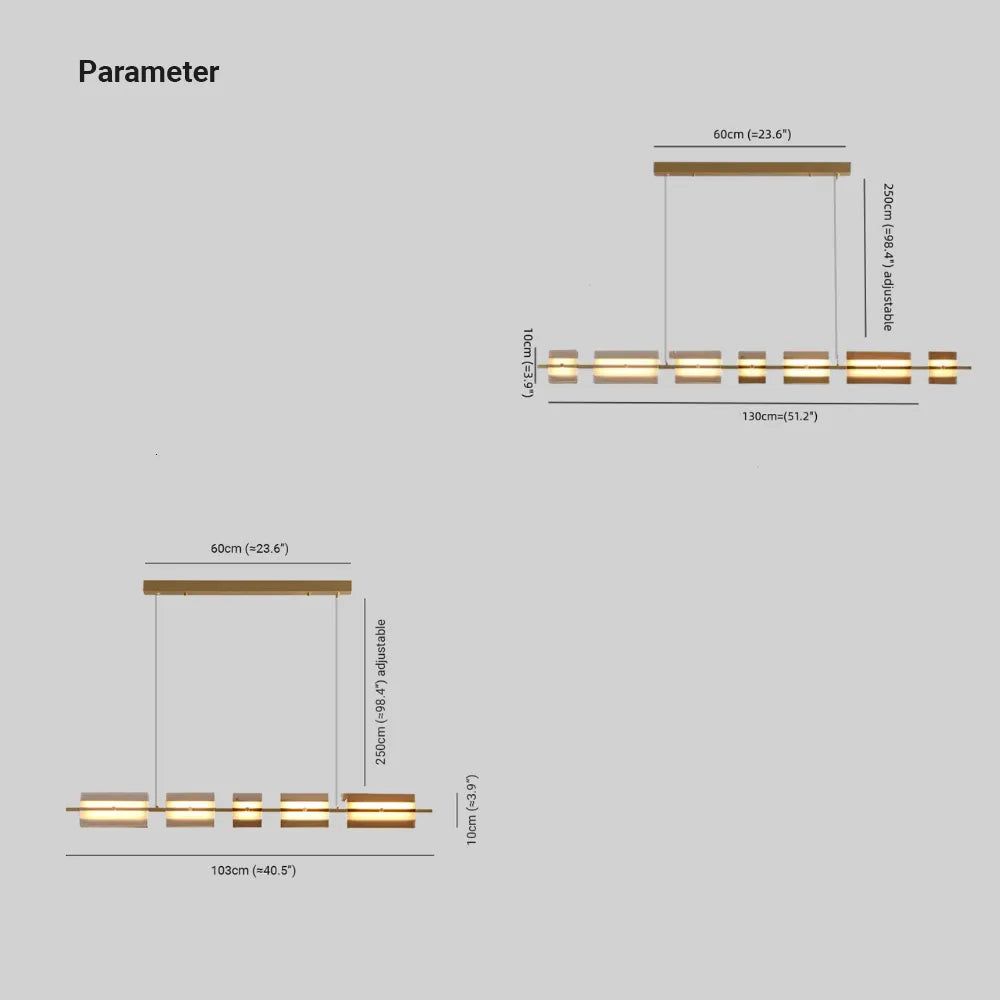 Arisha pendellampe i kobber/glas — moderne nordisk lineært design, messing/sort