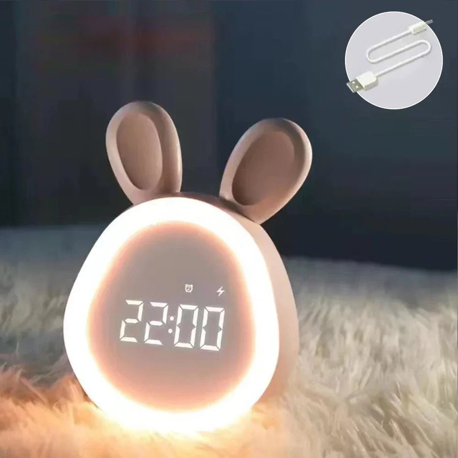 El Glowbun original - reloj despertador con ajuste de brillo y lámpara de luz