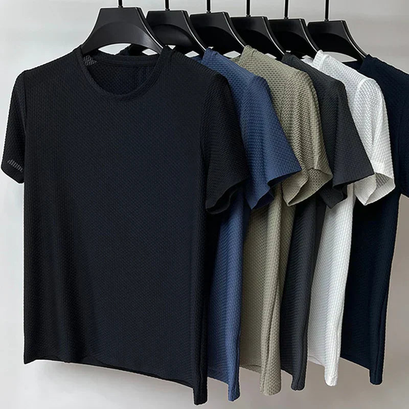 T-shirt in seta AirFlow Mesh di Huffman