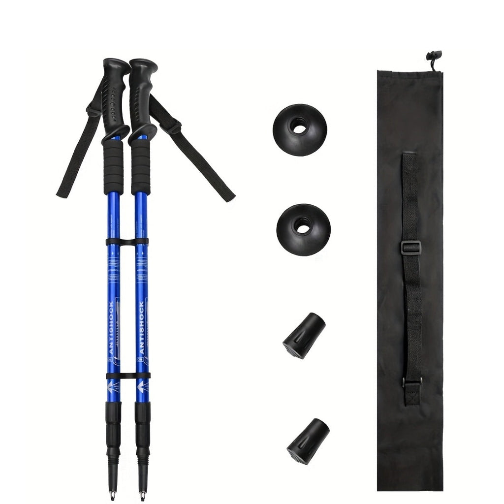 Juego de bastones de trekking ajustables de aluminio