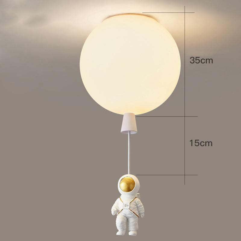 Aria Astronauten-Ballon-Deckenleuchte zur Aufputzmontage - warmes LED-Licht, 20/25/30/35 cm