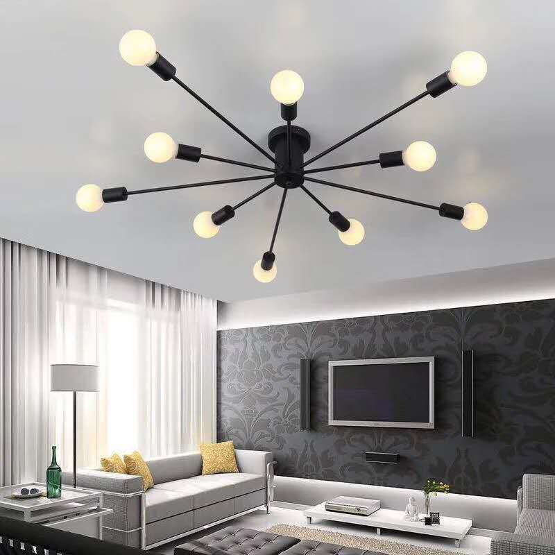 Silva Modern Simple Flush Mount Ceiling Light, 6/8/10 Heads - Neutralighting
