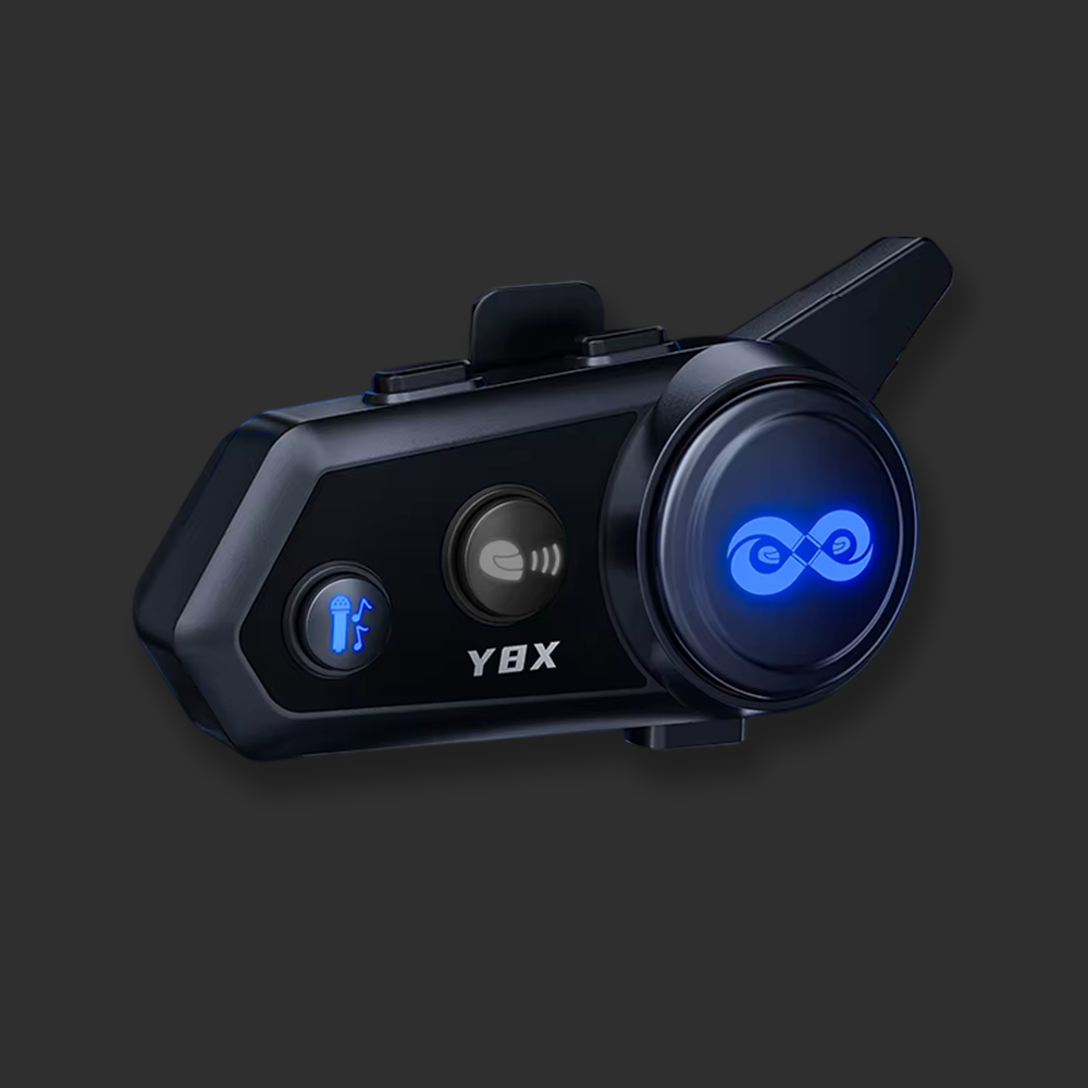 Motorcycle Helmet Intercom – 8-Rider Mesh, Bluetooth 5.1, IPX6 Waterproof