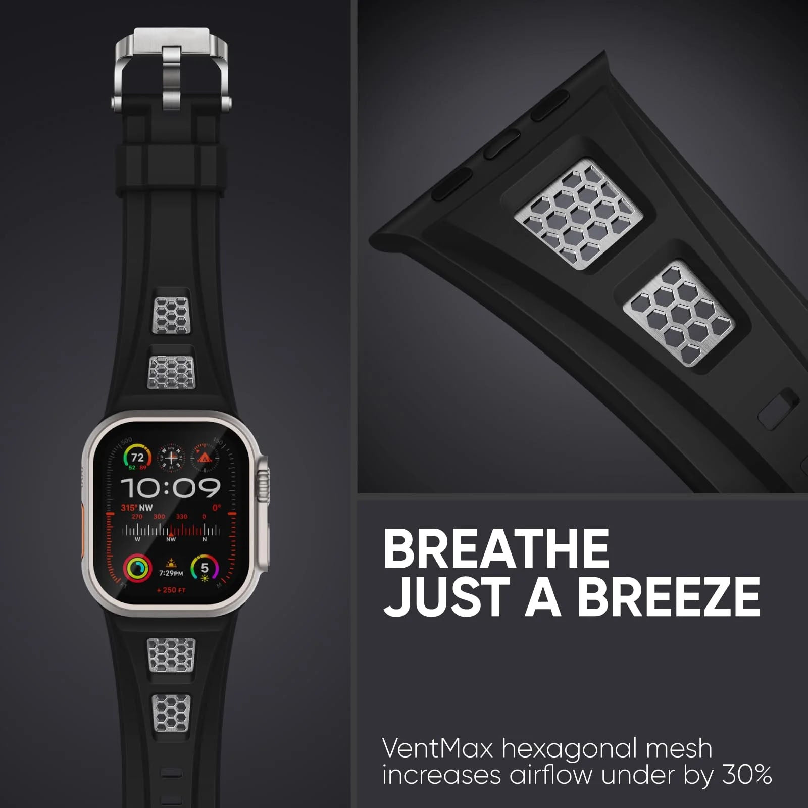 Wytrzymała silikonowa sportowa opaska Grid do Apple Watch