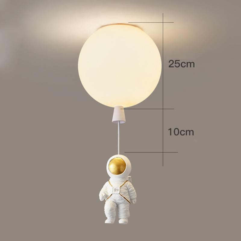 Aria Astronauten-Ballon-Deckenleuchte zur Aufputzmontage - warmes LED-Licht, 20/25/30/35 cm