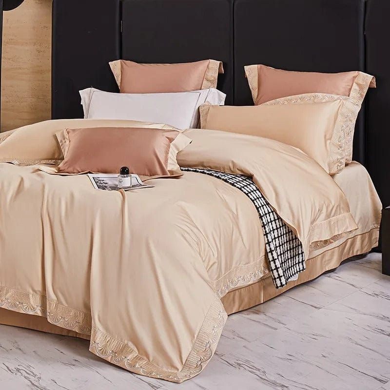 Luxxe Pfirsich Bettbezug-Set (Ägyptische Baumwolle)