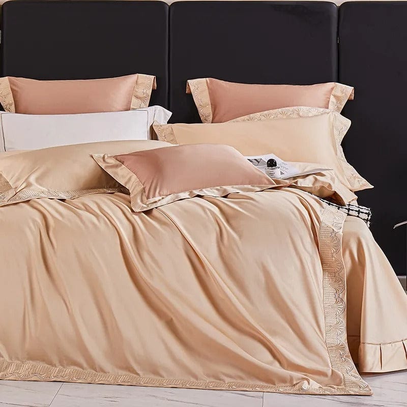Luxxe Pfirsich Bettbezug-Set (Ägyptische Baumwolle)