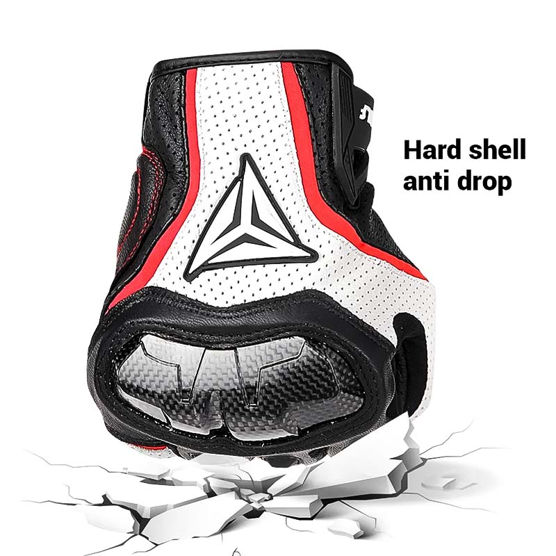 Atmungsaktive Motorrad-Rennlederhandschuhe | BK152