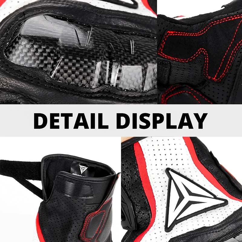 Atmungsaktive Motorrad-Rennlederhandschuhe | BK152