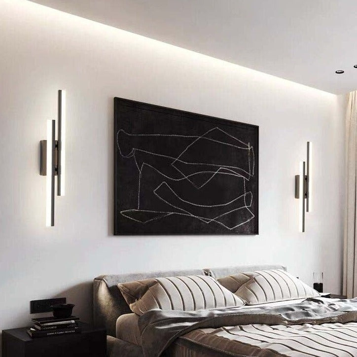 Moderne LED-væglampe – lange lyssprosser