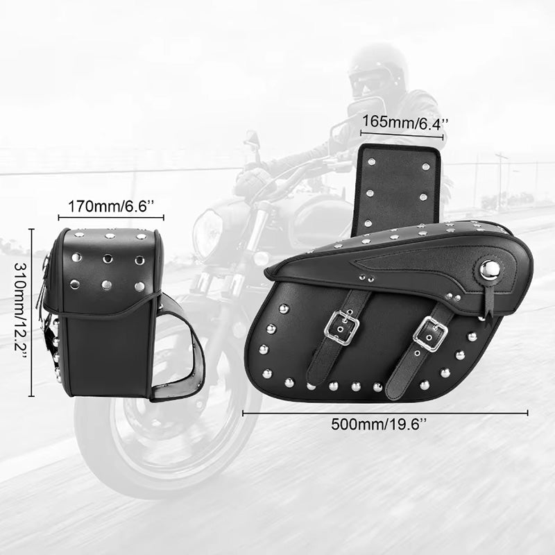 Nieten-Stil 50L Motorrad-Satteltaschen – Universelle Werkzeugtasche