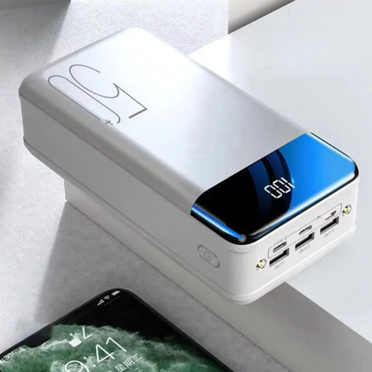 100,000mAh Ultra-High Capacity Power Bank – Super Fast Charging for Phones, Tablets & Laptops