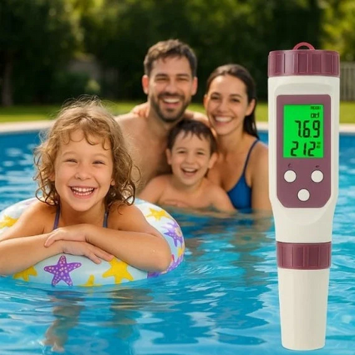 Digital poolmåler til pH- og klormåling samt nem vandanalyse