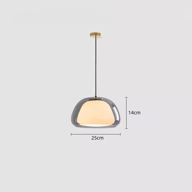Aurora Milk Glass Pendant Light Modern Hanging Lamp