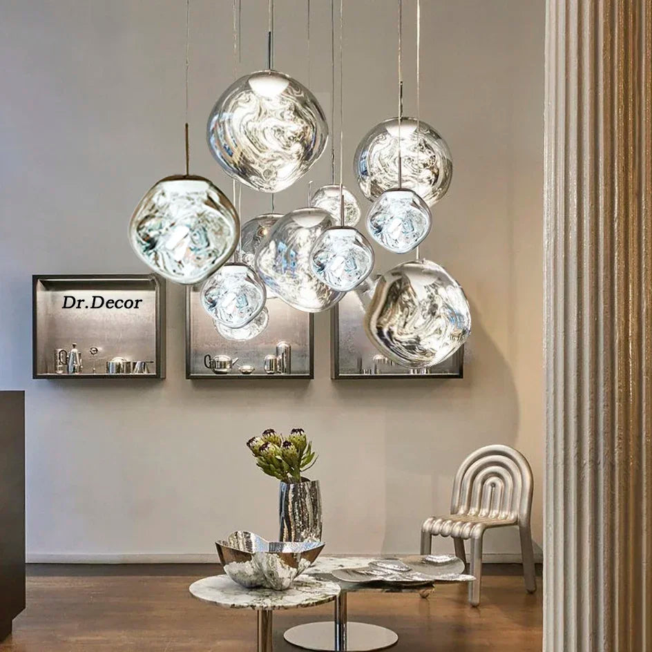 NordicGlow | Suspension en verre | Design scandinave moderne | Verre transparent