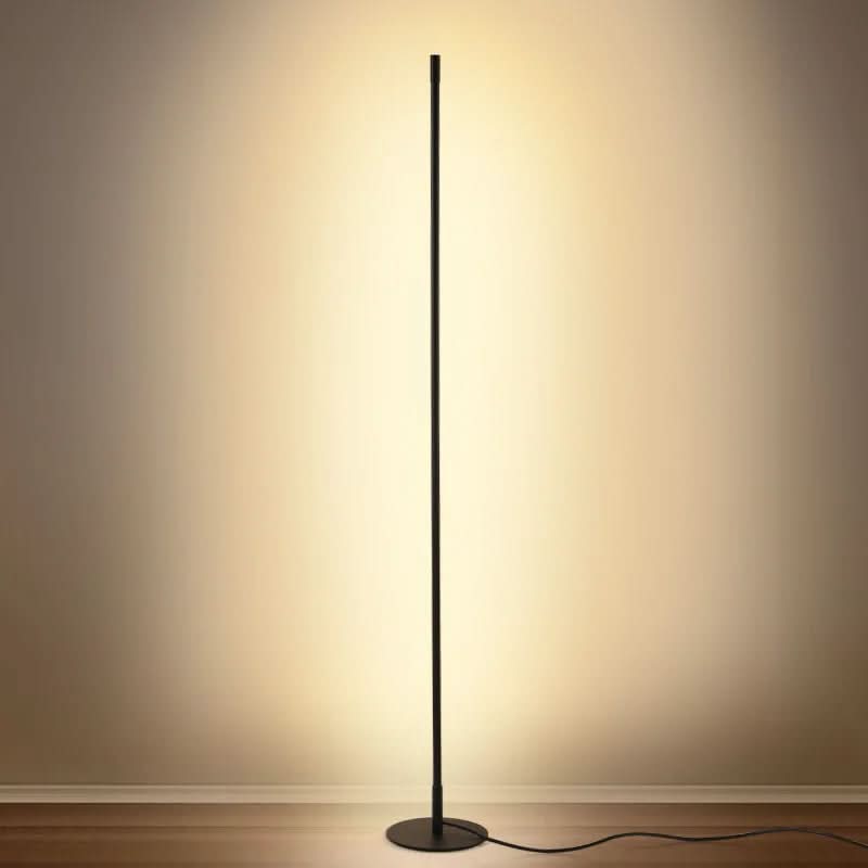 Elegantní kovová stojací lampa LumaNest s nastavitelným jasem a teplým LED světlem do obývacího pokoje nebo domácí kanceláře