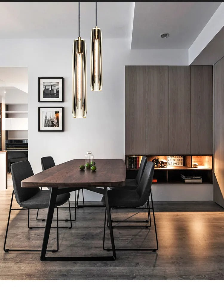 Single Benine - Lampu Gantung LED Kristal K9 dan Tembaga Penuh Pasca Moden