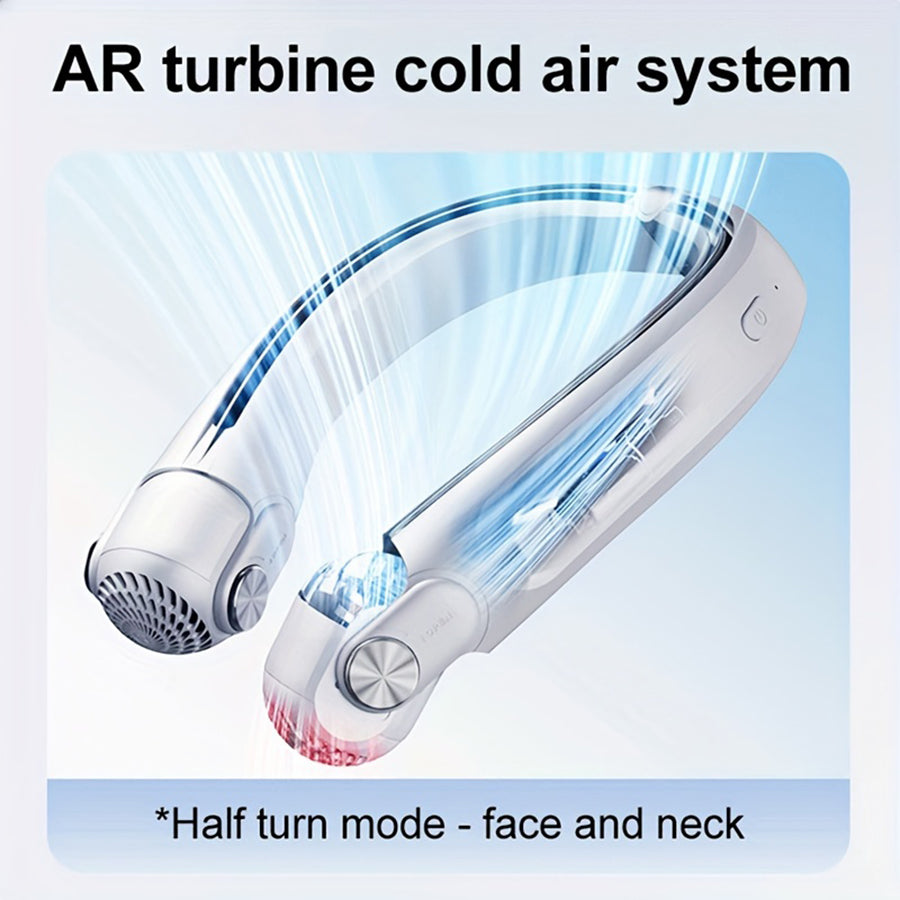 Ventilateur de cou portable avec directions de vent réglables à 45 degrés