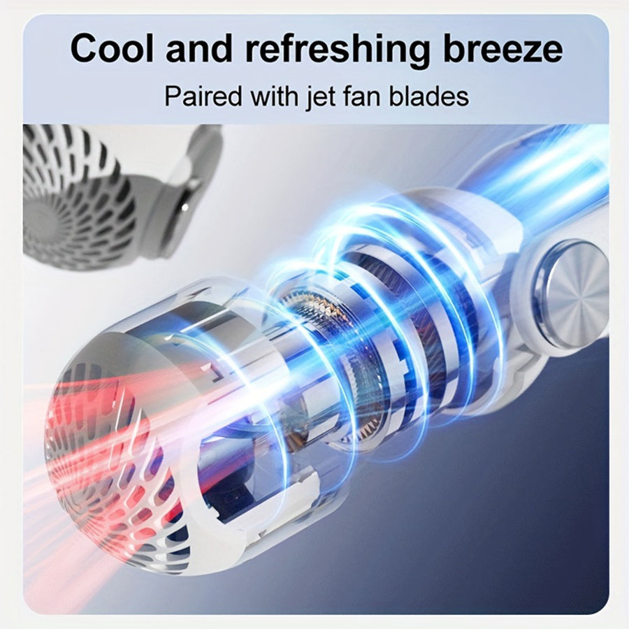 Ventilateur de cou portable avec directions de vent réglables à 45 degrés
