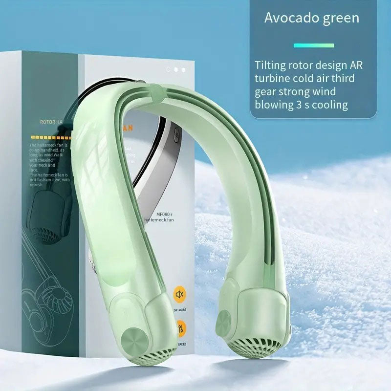 Ventilateur de cou portable avec directions de vent réglables à 45 degrés